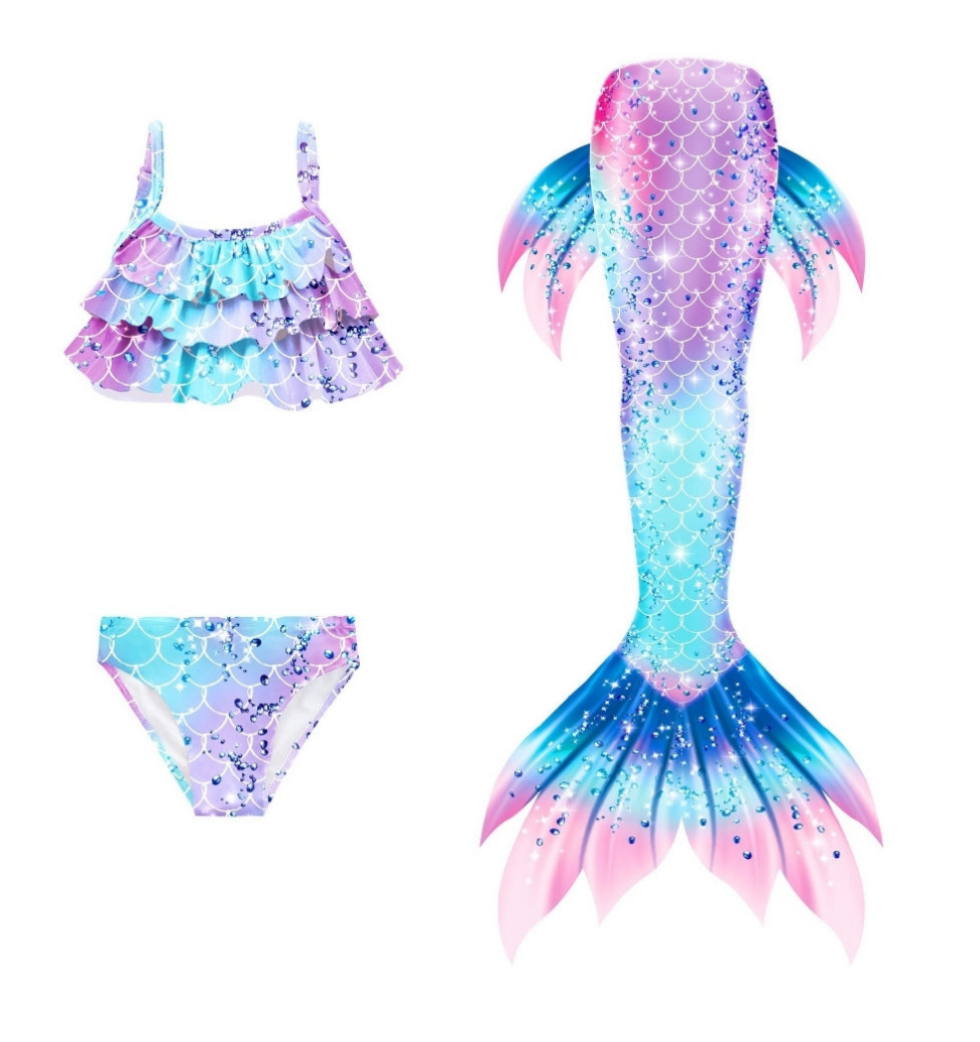 Luxury Mermaid Tail & Bikini - Bubbles