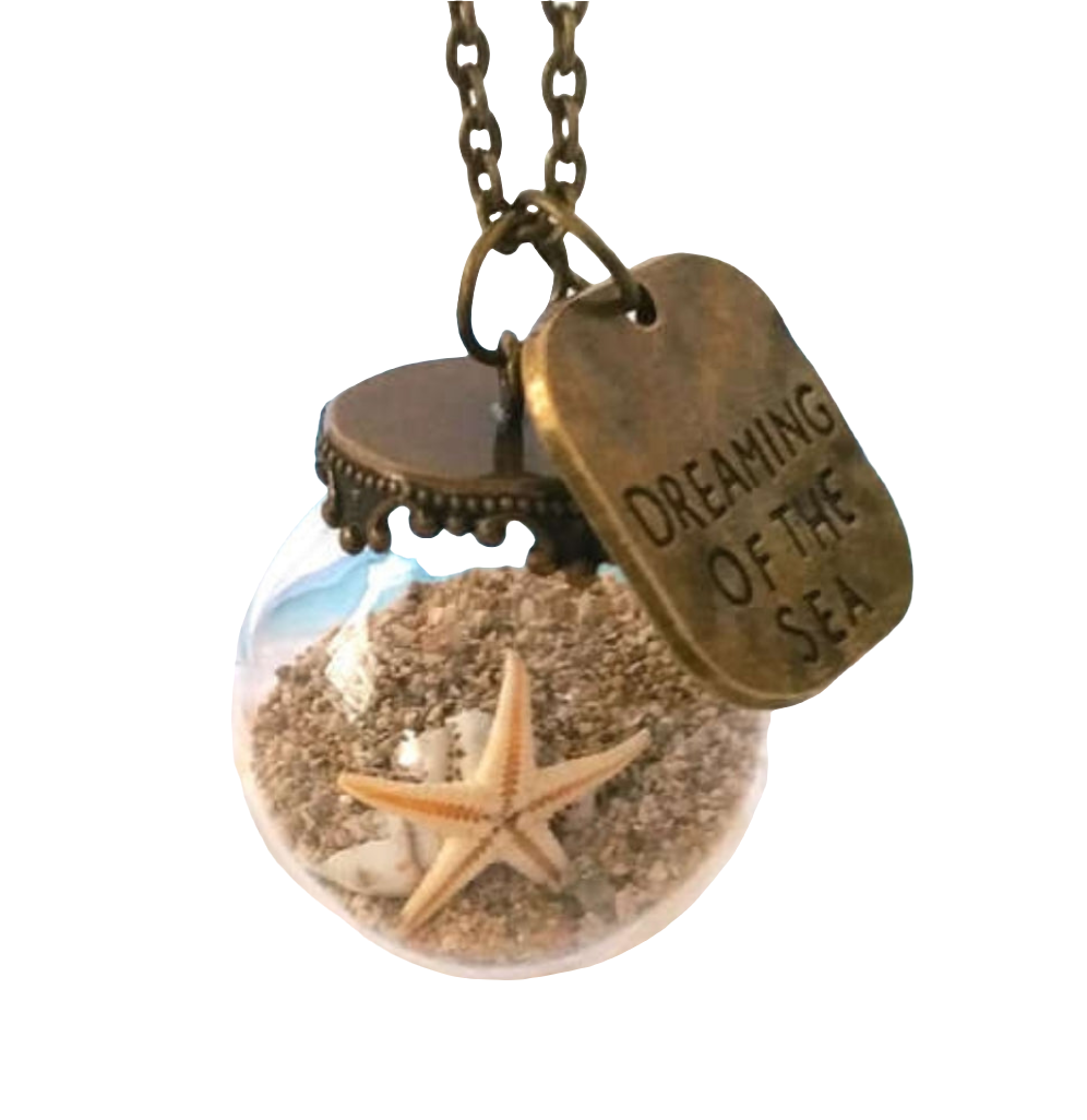 Miniature Beach Globe Necklace