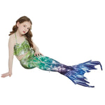 Load image into Gallery viewer, NEW FOR TEENS! Luxury Mermaid Tail &amp; Bikini - Jewel Green Ages 3 to 16
