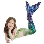 Load image into Gallery viewer, NEW FOR TEENS! Luxury Mermaid Tail &amp; Bikini - Jewel Green Ages 3 to 16
